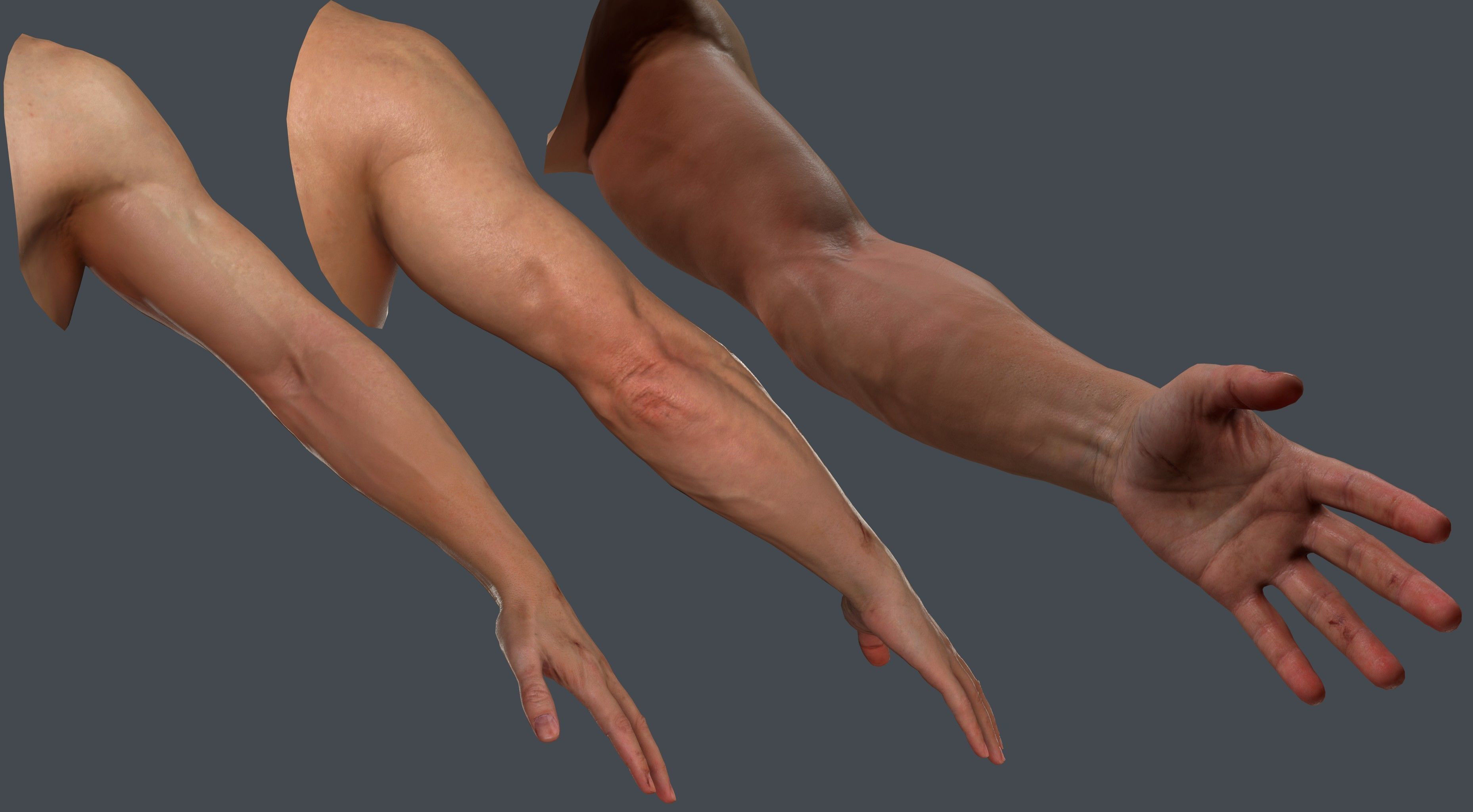 FPS Arm  - Male Low-poly 3D model_6