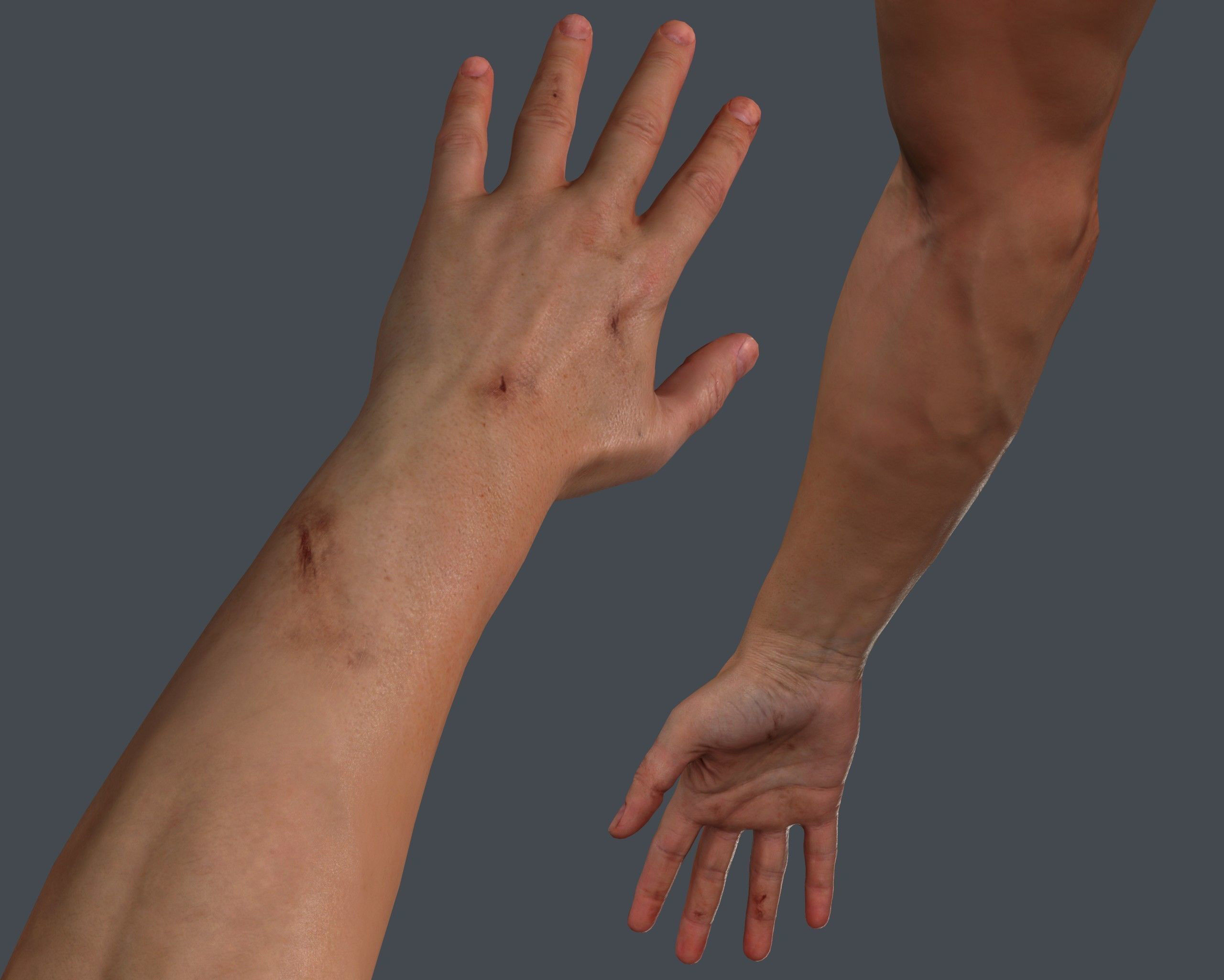 FPS Arm  - Male Low-poly 3D model_8