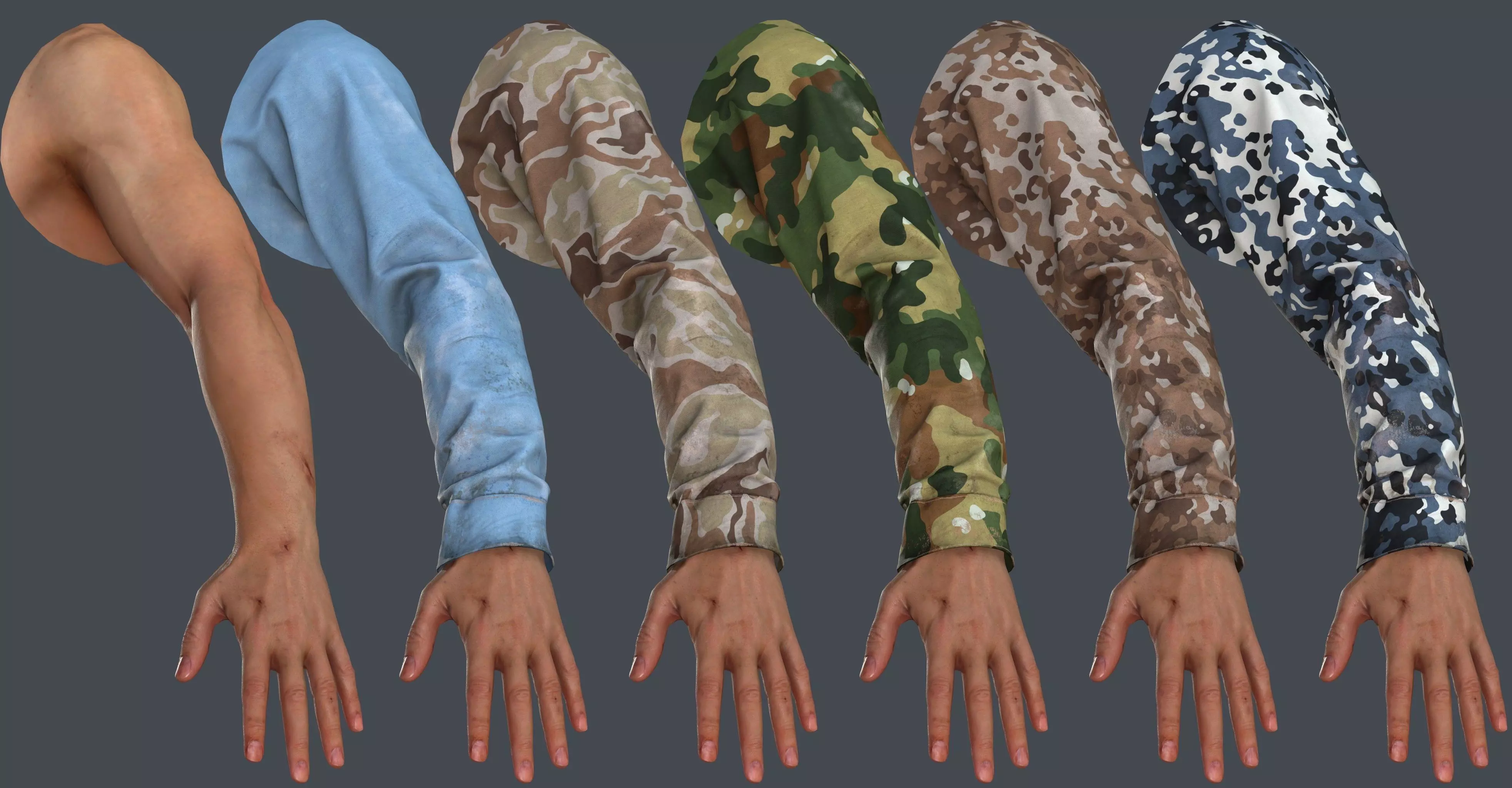 FPS Arm  - Male Low-poly 3D model_0