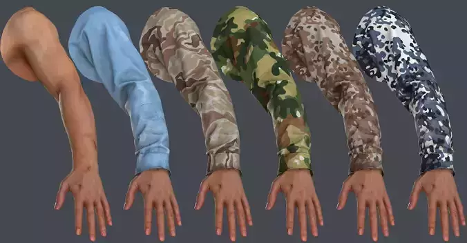 FPS Arm  - Male Low-poly 3D model