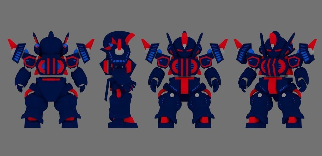Super Mecha 8 - Wyagad of Code Name W4YDD Low-poly 3D model_0
