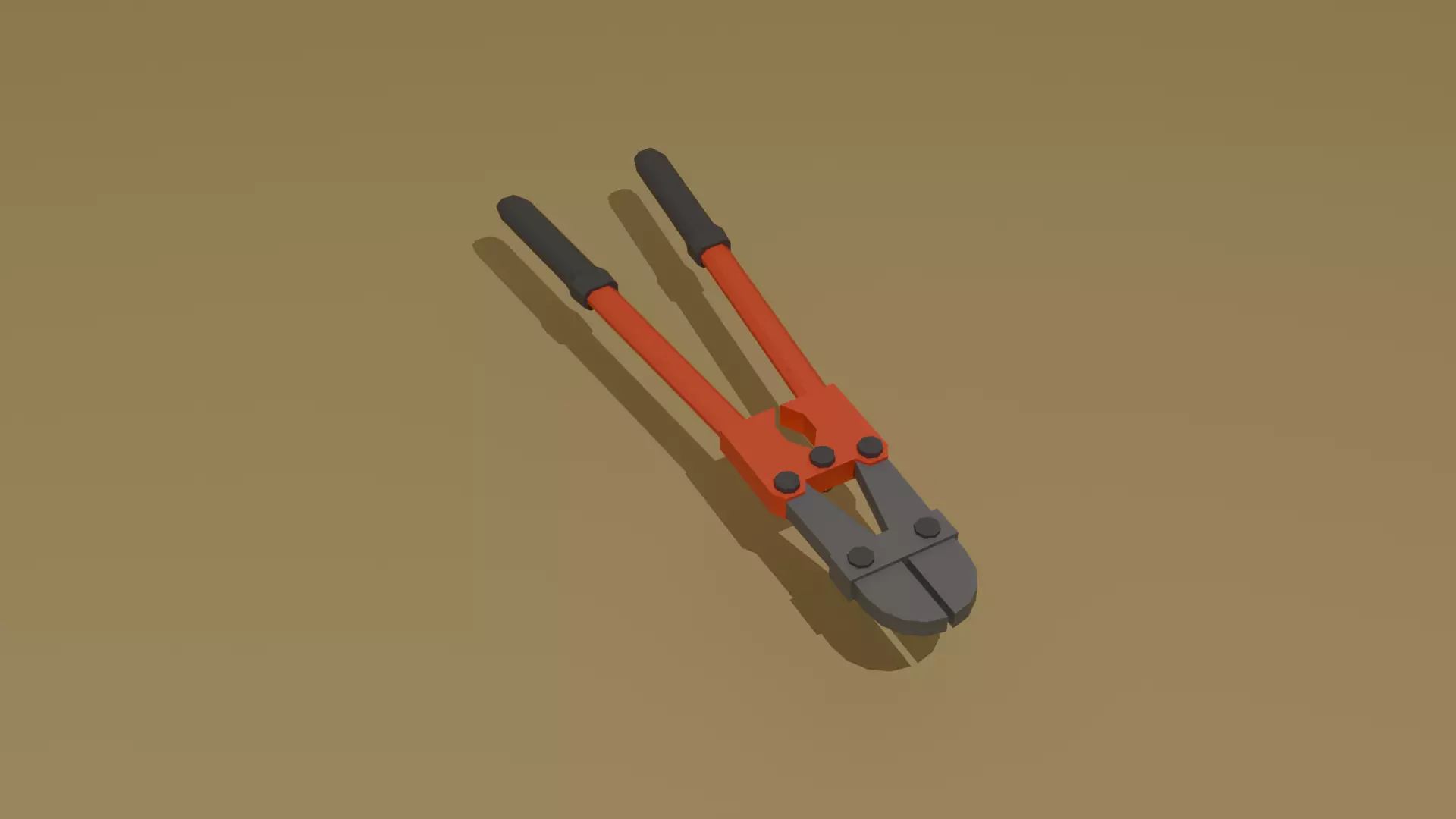 bolt cutter Low-poly 3D model
