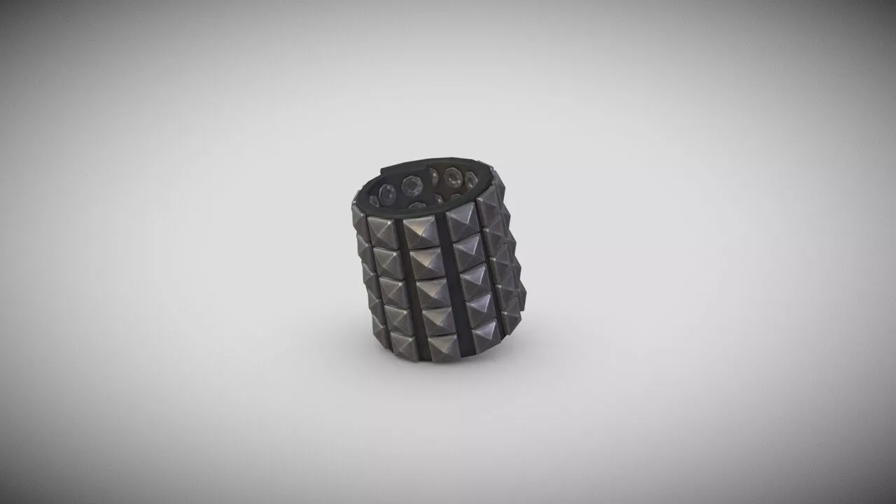 Punk Bracelet Cone Version 1 Low-poly 3D model