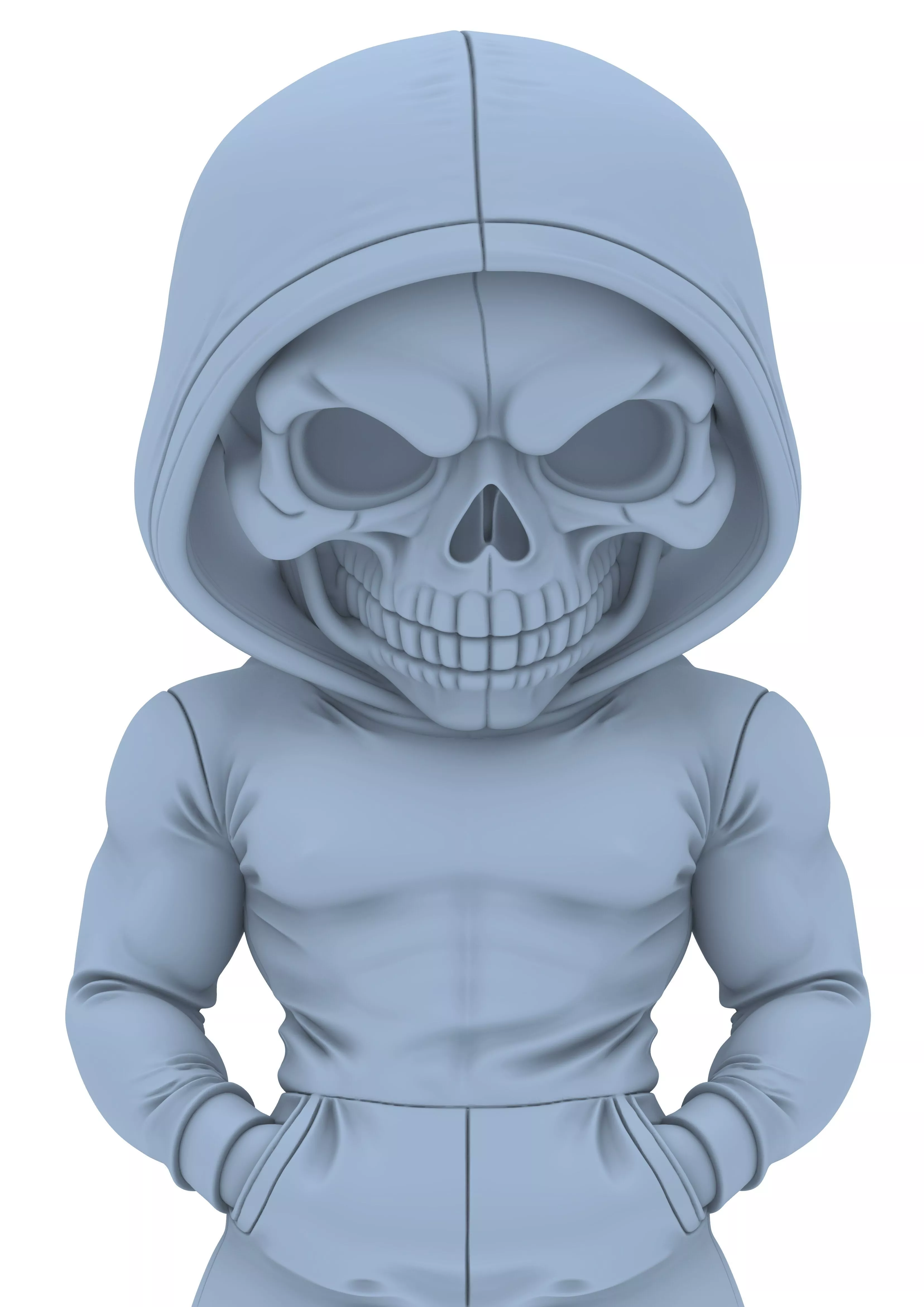 Hooded Skull Streetwear Skeleton Hoodie Urban 3D print model