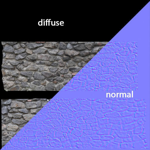 Stone Wall Low-poly 3D model_3