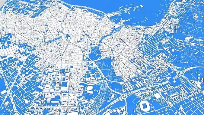 Cityscape Palma de Mallorca Spain 3D model 6