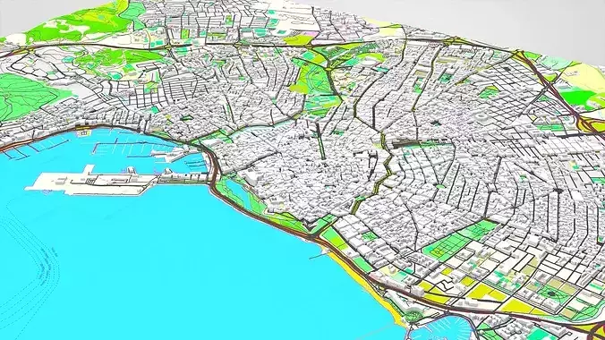 Cityscape Palma de Mallorca Spain 3D model 4