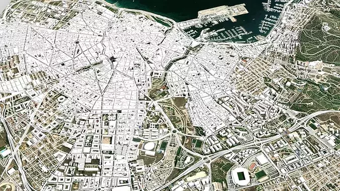 Cityscape Palma de Mallorca Spain 3D model 5