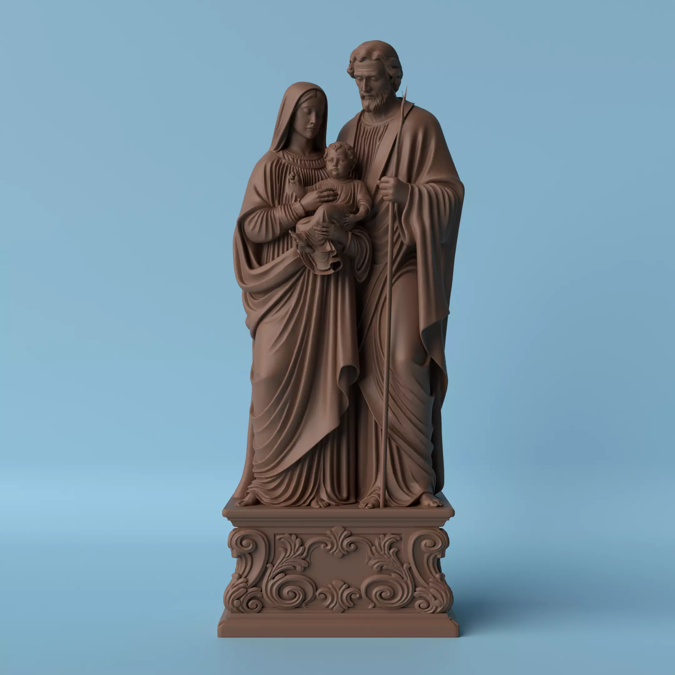 Holy Family Sculpture 3D print model