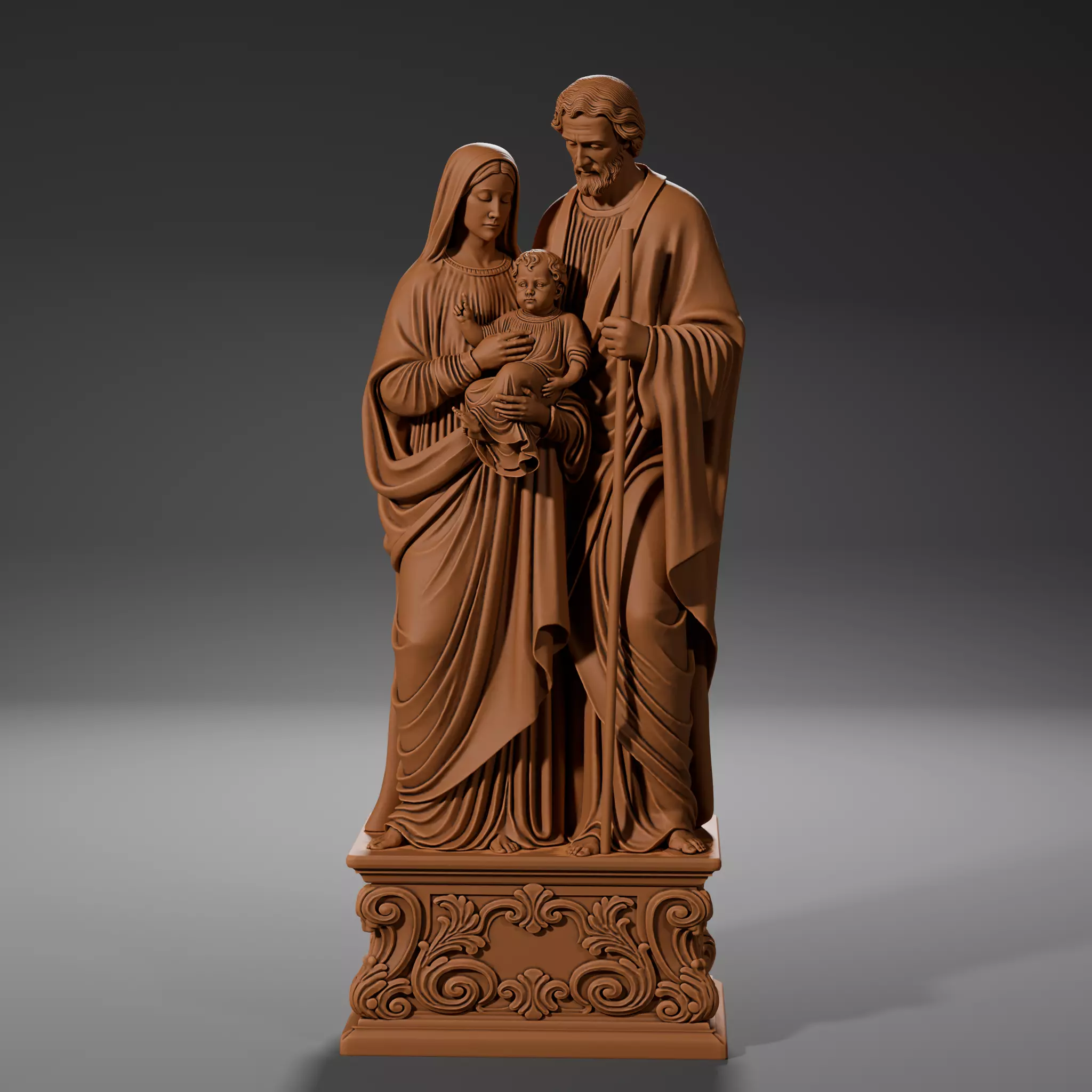 Holy Family Sculpture Sagrada Familia 3D print model