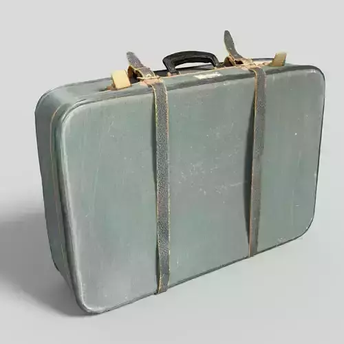 Vintage Suitcase Retro Valise Low-poly 3D model