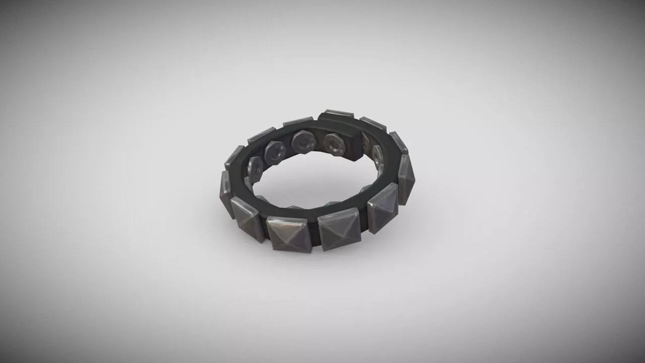 Punk Bracelet Slimmest Version 1 Low-poly 3D model