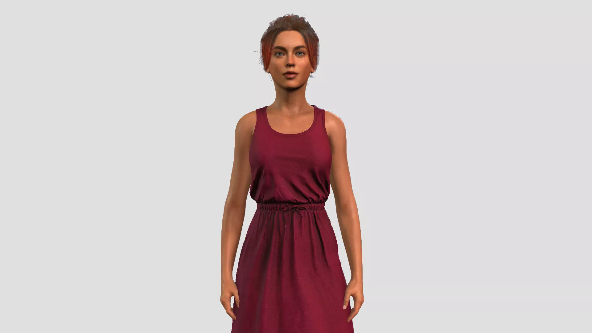 Beautiful Woman Rigged Character 3D Model 3D model