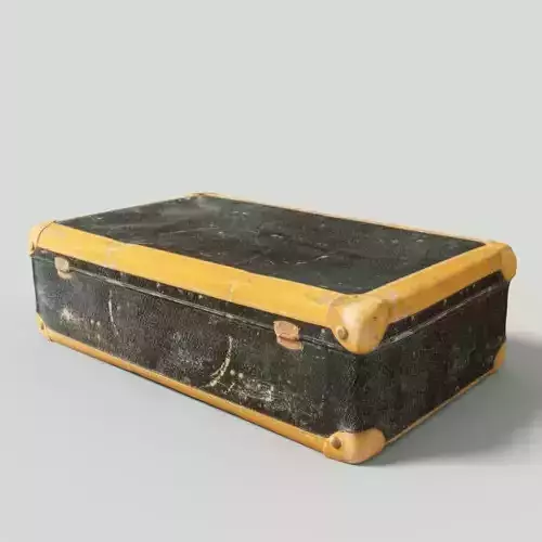 Vintage Suitcase Retro Valise Low-poly 3D model