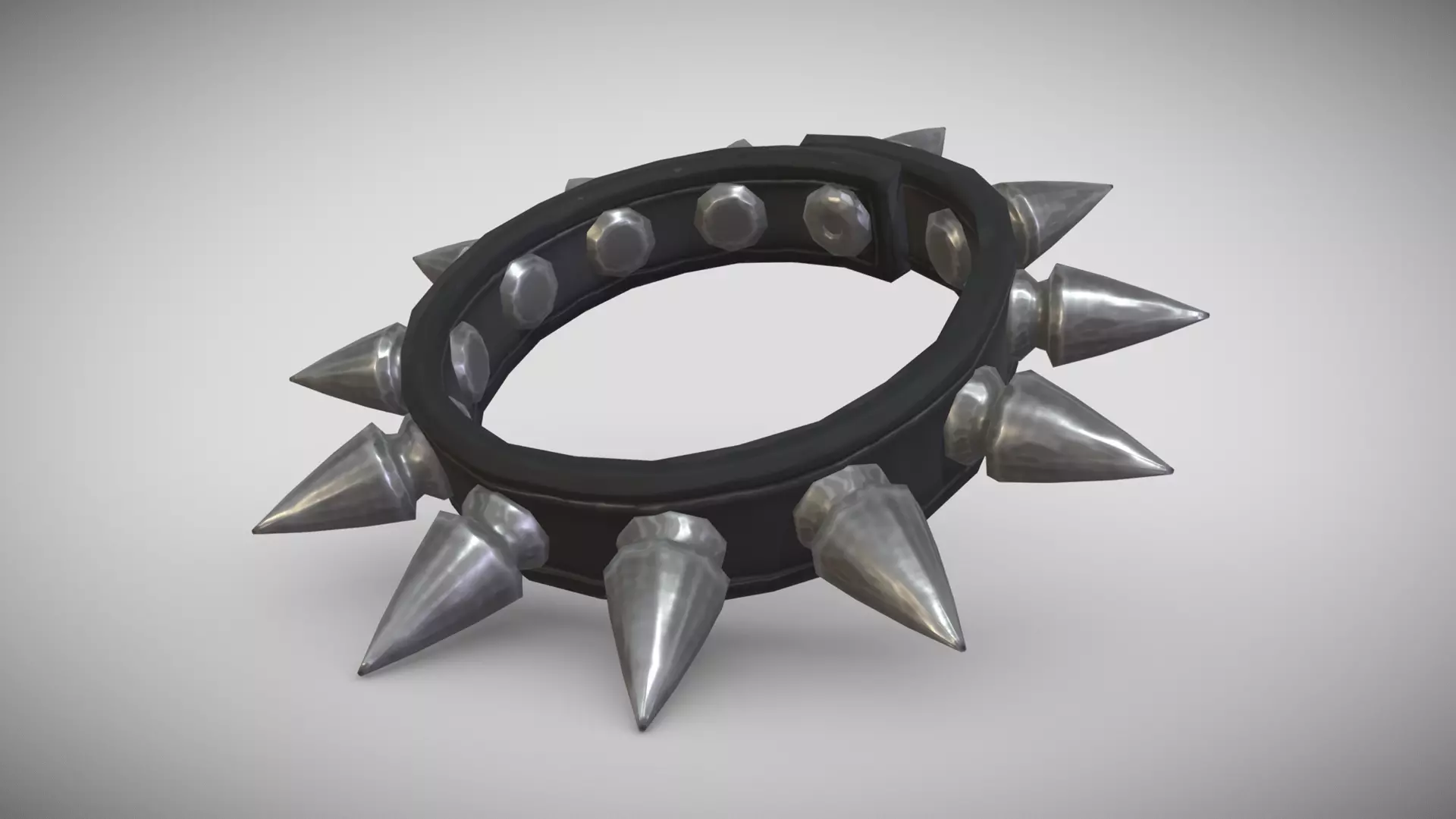 Punk-Collar Low-poly 3D model