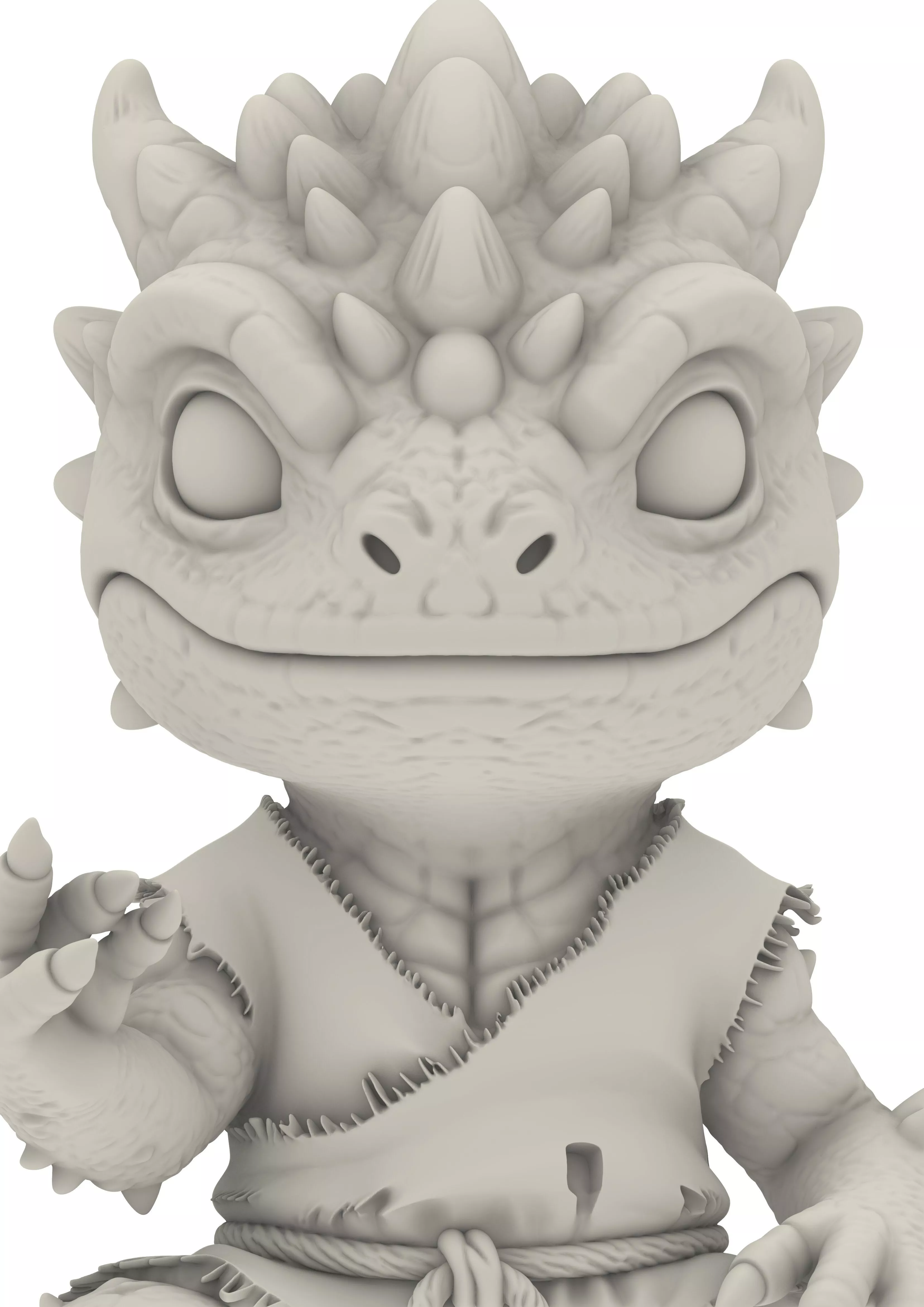 Chibi Lizard Monster ReptileFantasy Beast Krokodile 3D print model