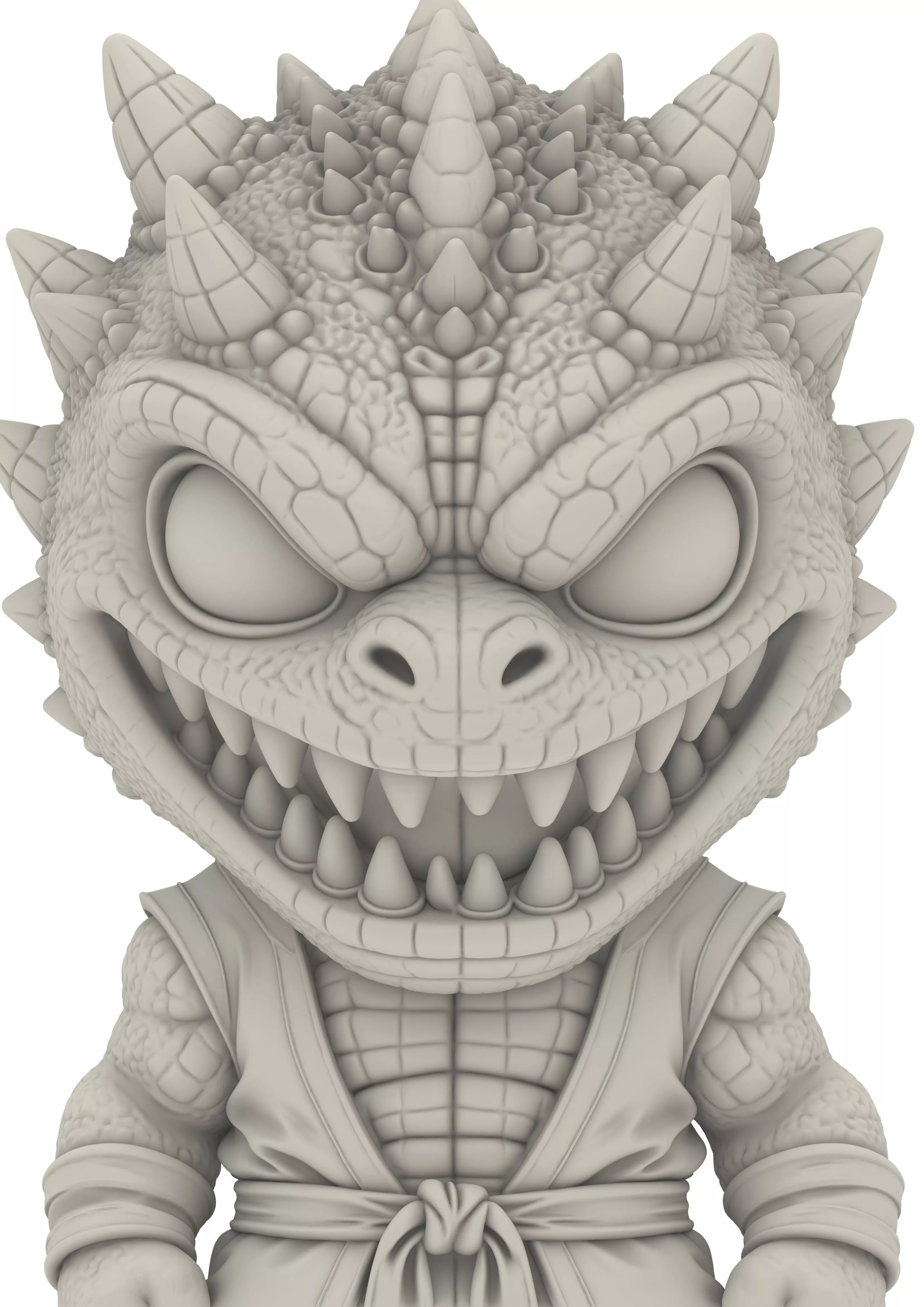 Chibi Lizard Monster ReptileFantasy Beast Krokodile 3D print model