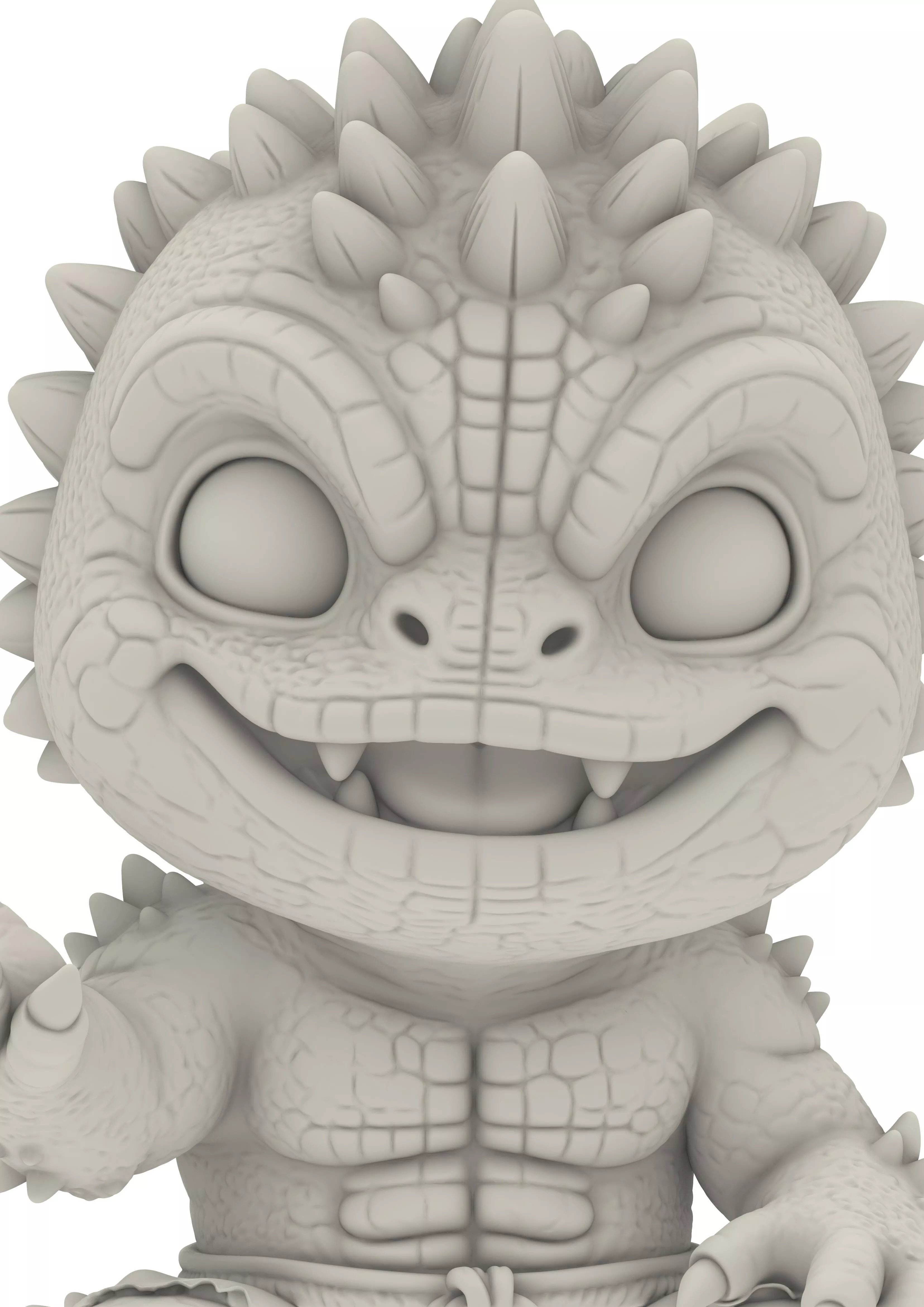 Chibi Lizard Monster ReptileFantasy Beast Krokodile 3D print model