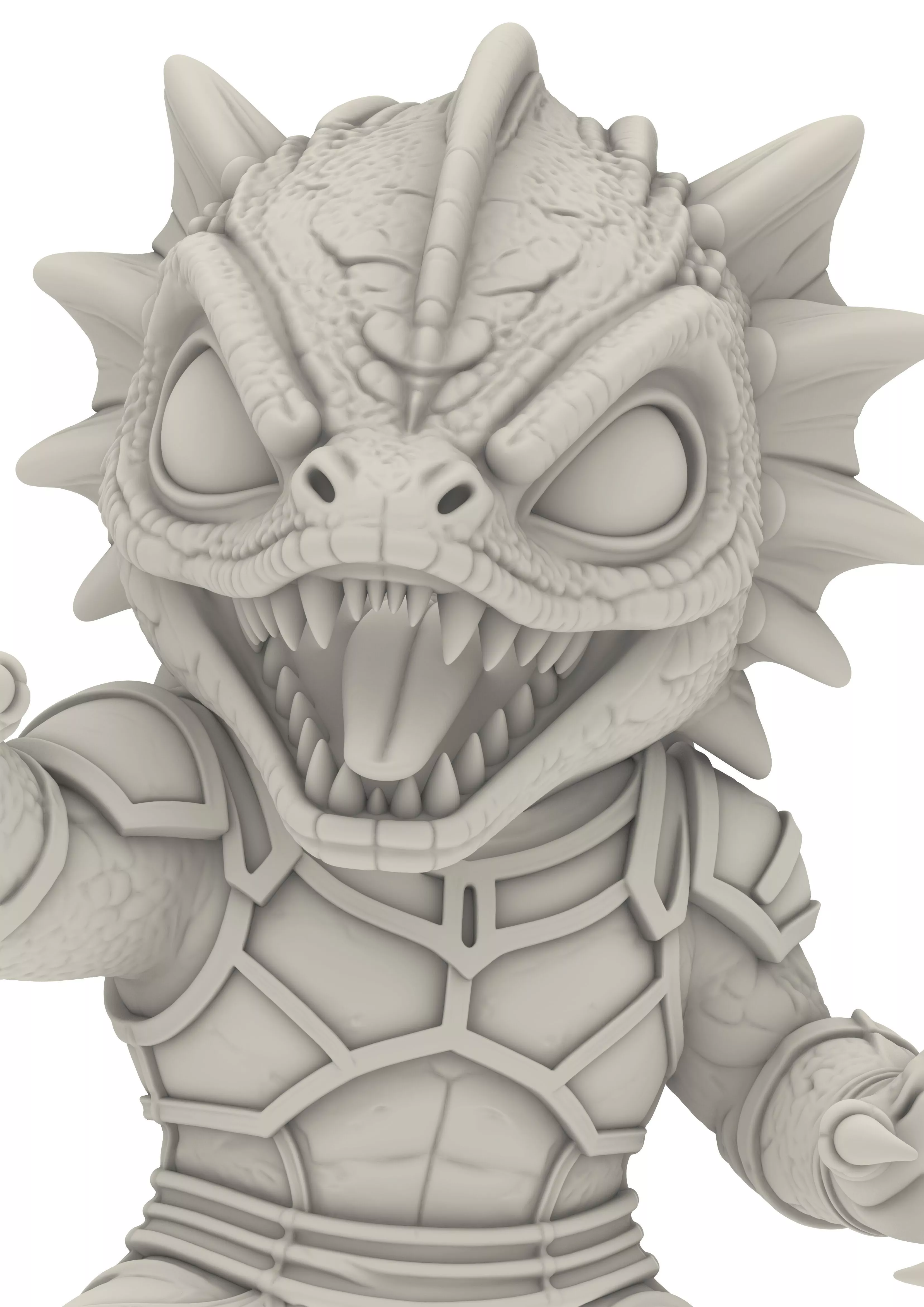 Chibi Lizard Monster ReptileFantasy Beast Krokodile 3D print model