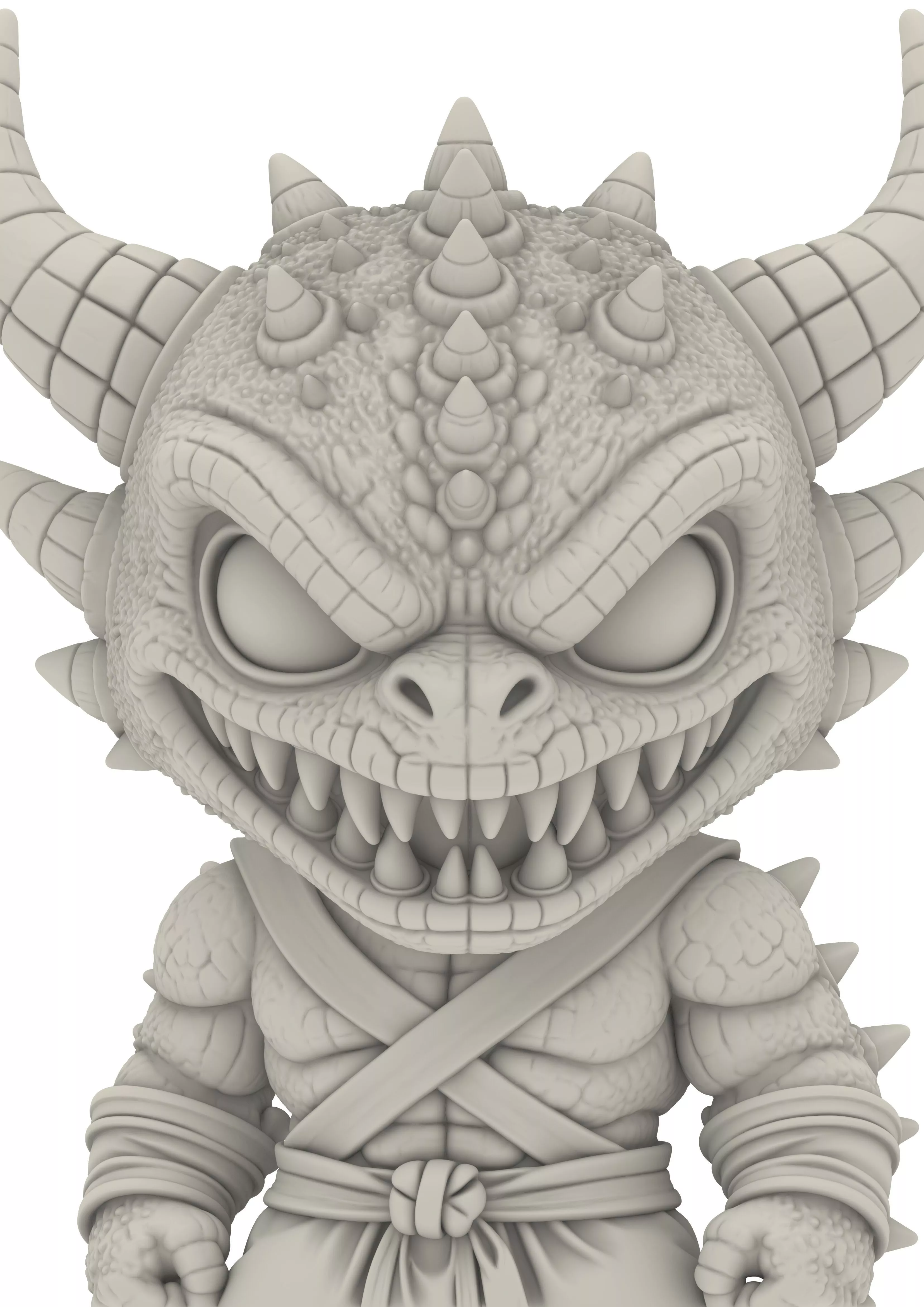 Chibi Lizard Monster ReptileFantasy Beast Krokodile 3D print model