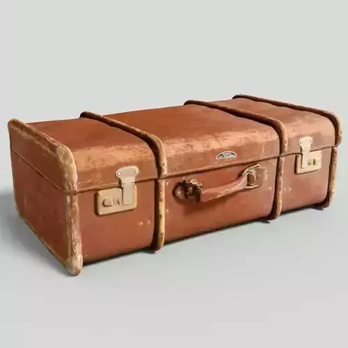 Vintage Suitcase Retro Valise Low-poly 3D model