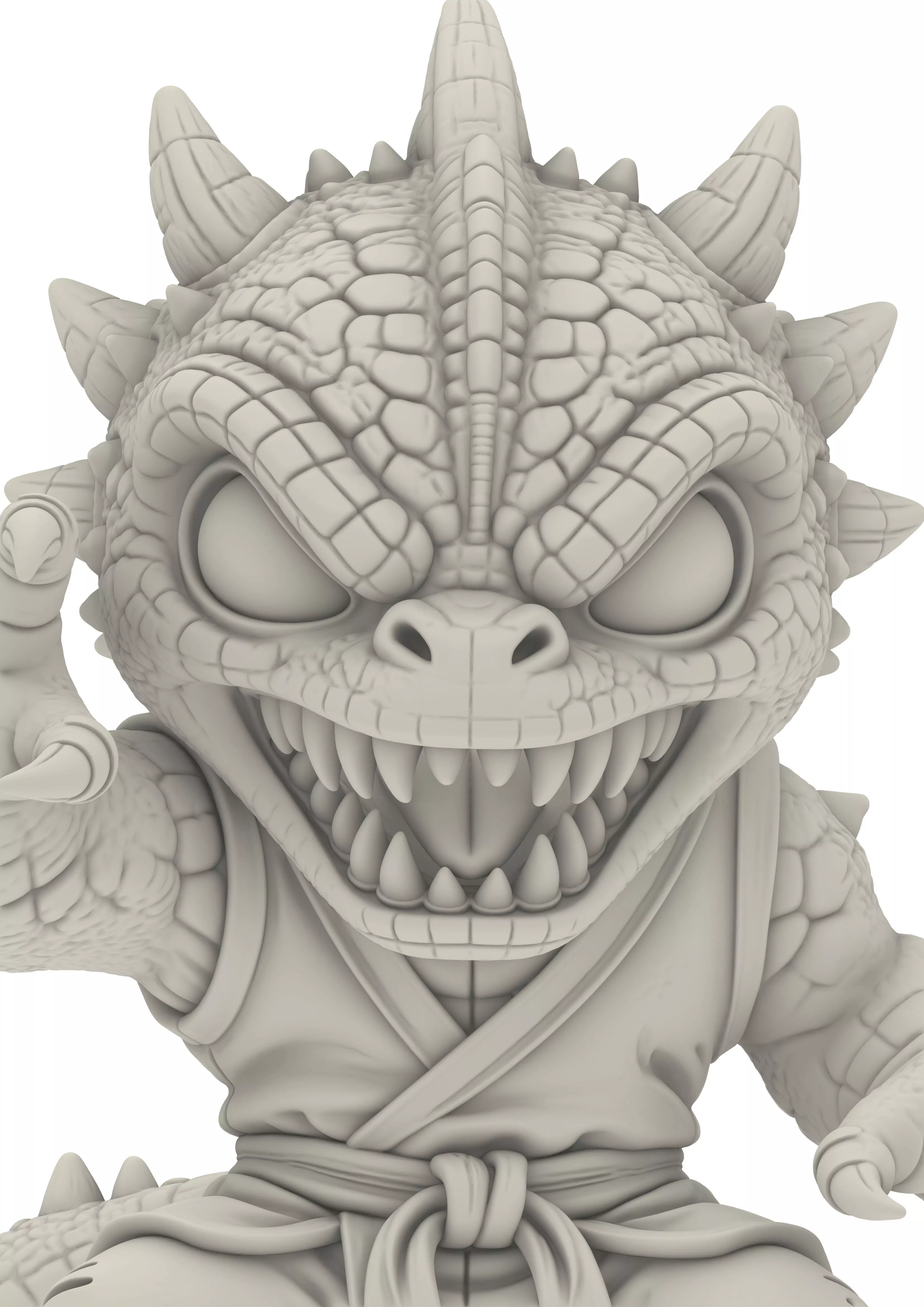 Chibi Lizard Monster ReptileFantasy Beast Krokodile 3D print model