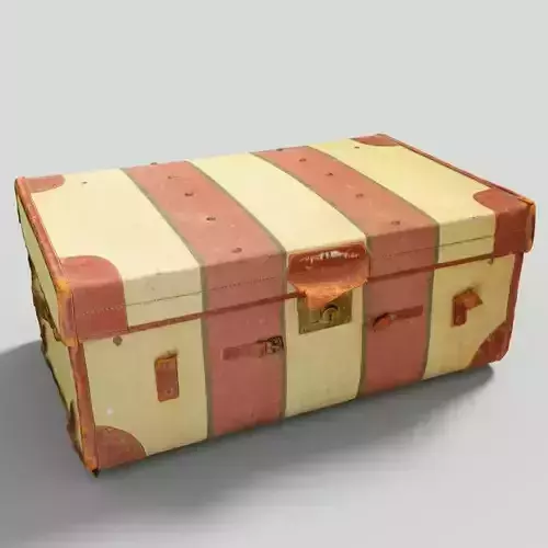 Vintage Suitcase Retro Valise Low-poly 3D model