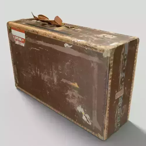 Vintage Suitcase Retro Valise Low-poly 3D model