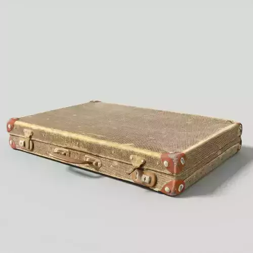 Vintage Suitcase Retro Valise Low-poly 3D model