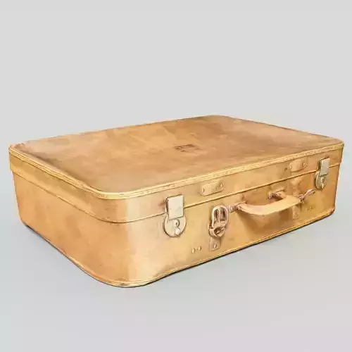 Vintage Suitcase Retro Valise Low-poly 3D model