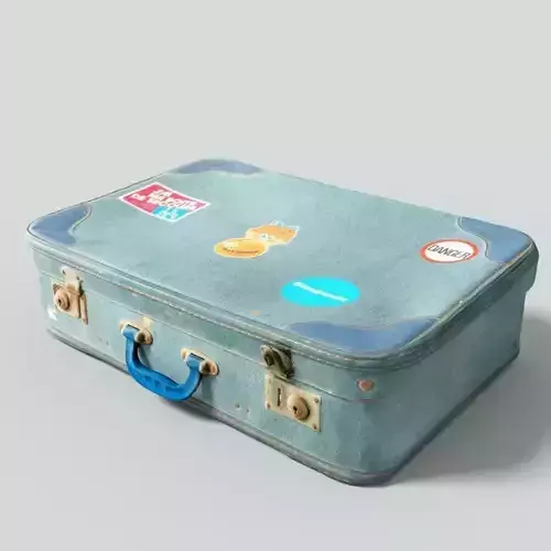 Vintage Suitcase Retro Valise Low-poly 3D model