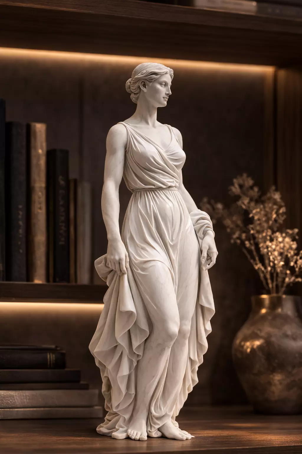 Elegant Greek Goddess Statue STL Classical Female Sculpture 3D print model