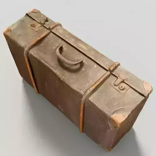 Vintage Suitcase Retro Valise Low-poly 3D model