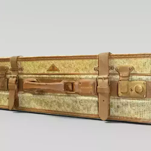 Vintage Suitcase Retro Valise Low-poly 3D model