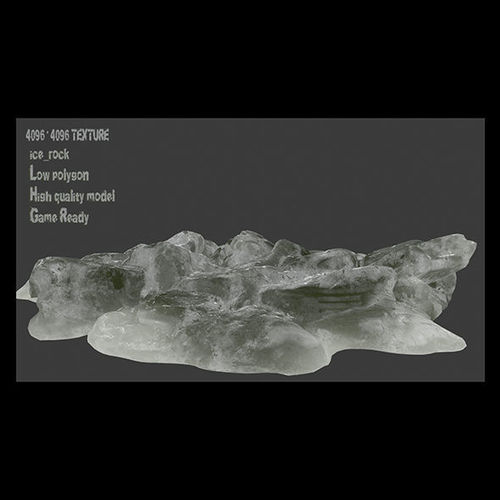 iceberg ice rock Low-poly 3D model