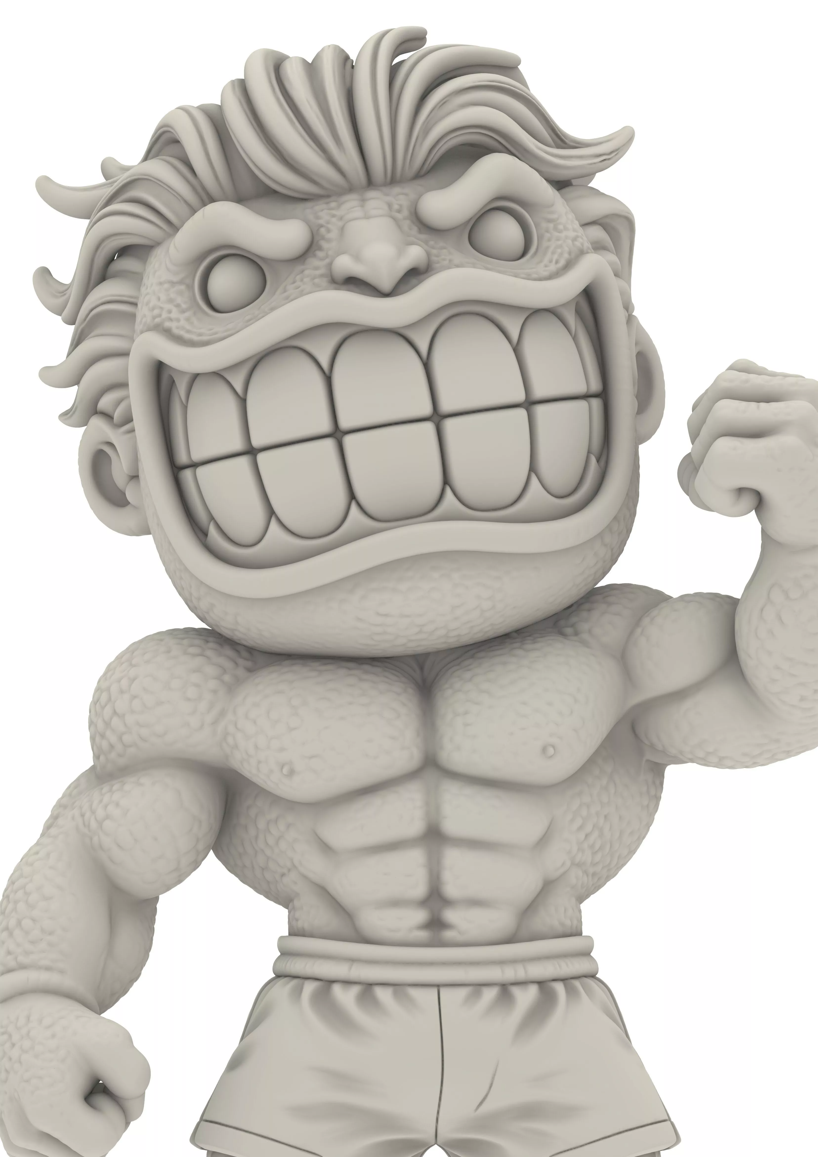 Chibi Lizard Ninja Gecko Warrior Reptile Fighter 3D print model