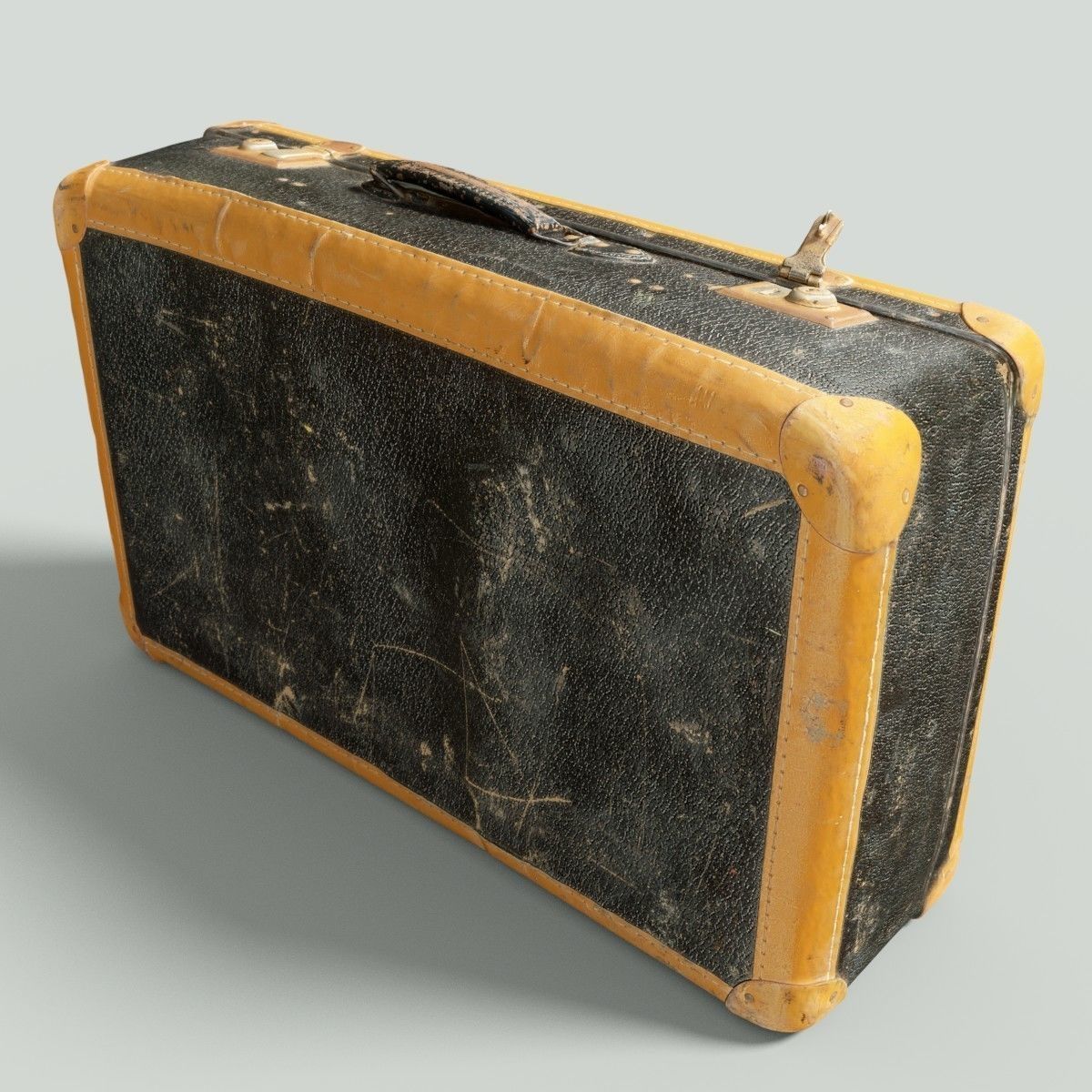 12 Vintage Suitcases Retro Valise Collection Low-poly 3D model_70
