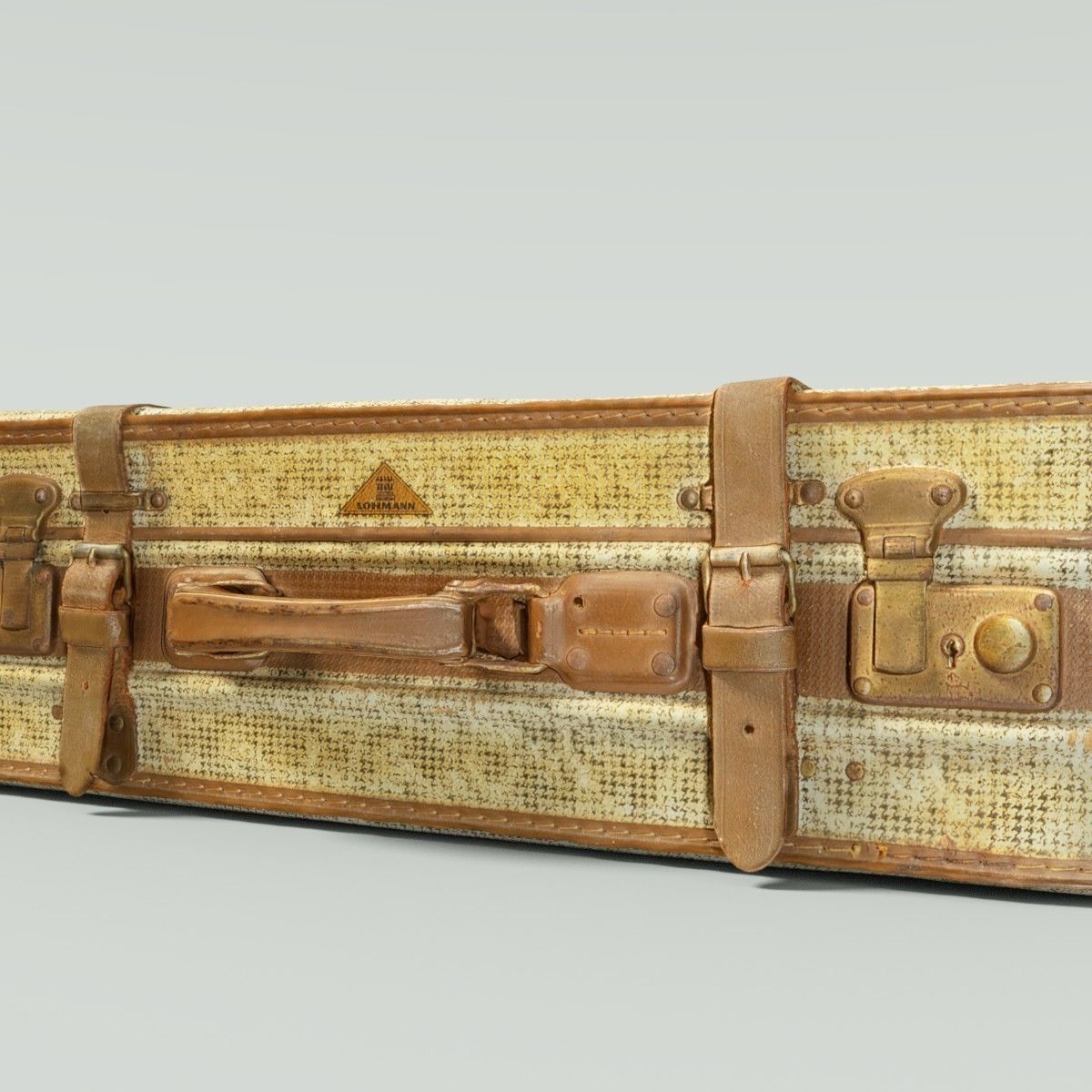 12 Vintage Suitcases Retro Valise Collection Low-poly 3D model_64