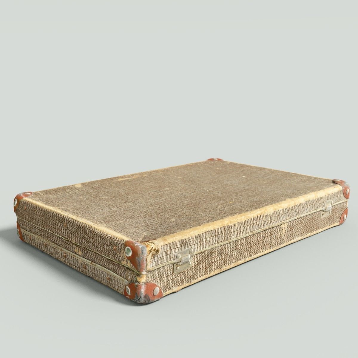 12 Vintage Suitcases Retro Valise Collection Low-poly 3D model_39