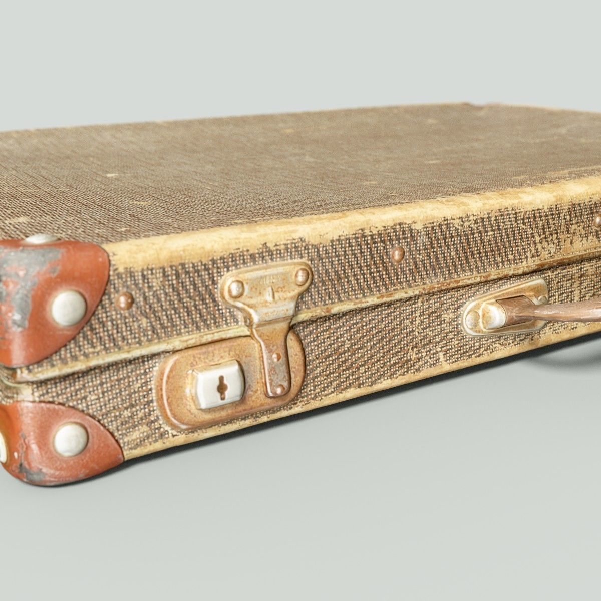 12 Vintage Suitcases Retro Valise Collection Low-poly 3D model_66