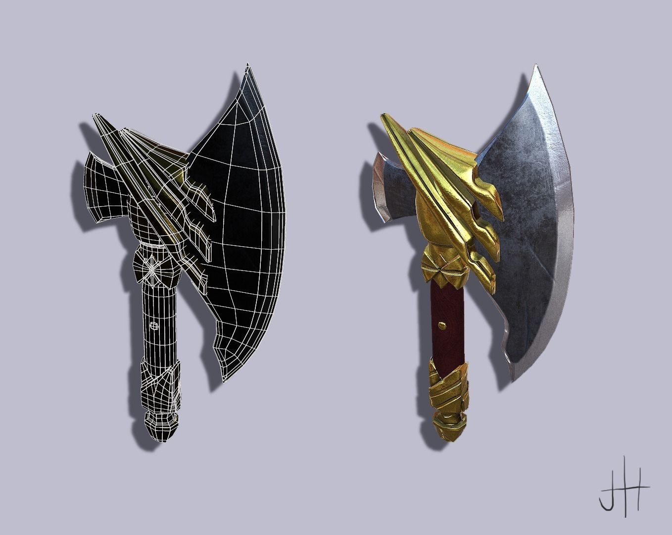 Hand Axe Free low-poly 3D model