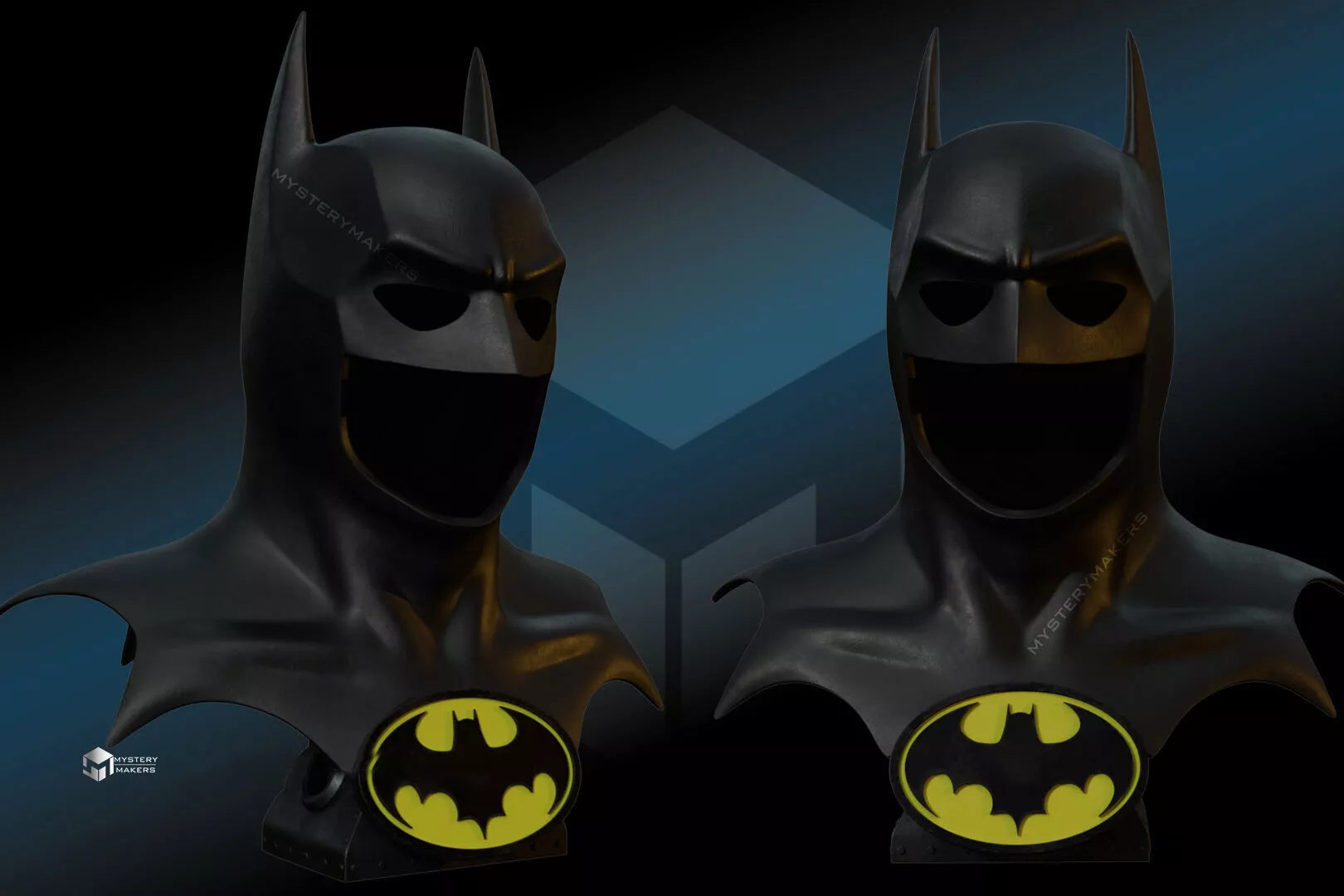 The Batman 1989 cowl 1-1 scale display piece 3D print model