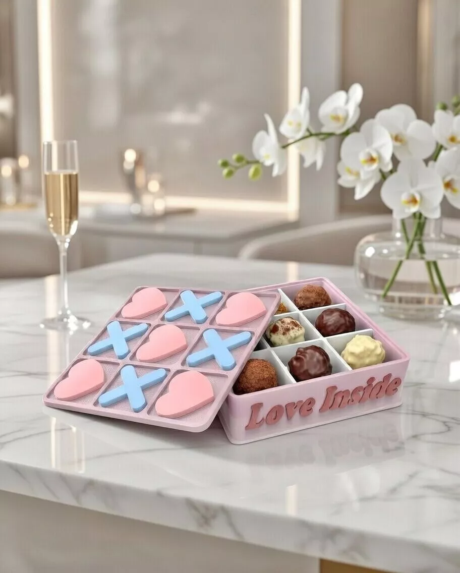Tic Tac Toe Candy Gift Box STL Support-Free 3D Print Model 3D print model