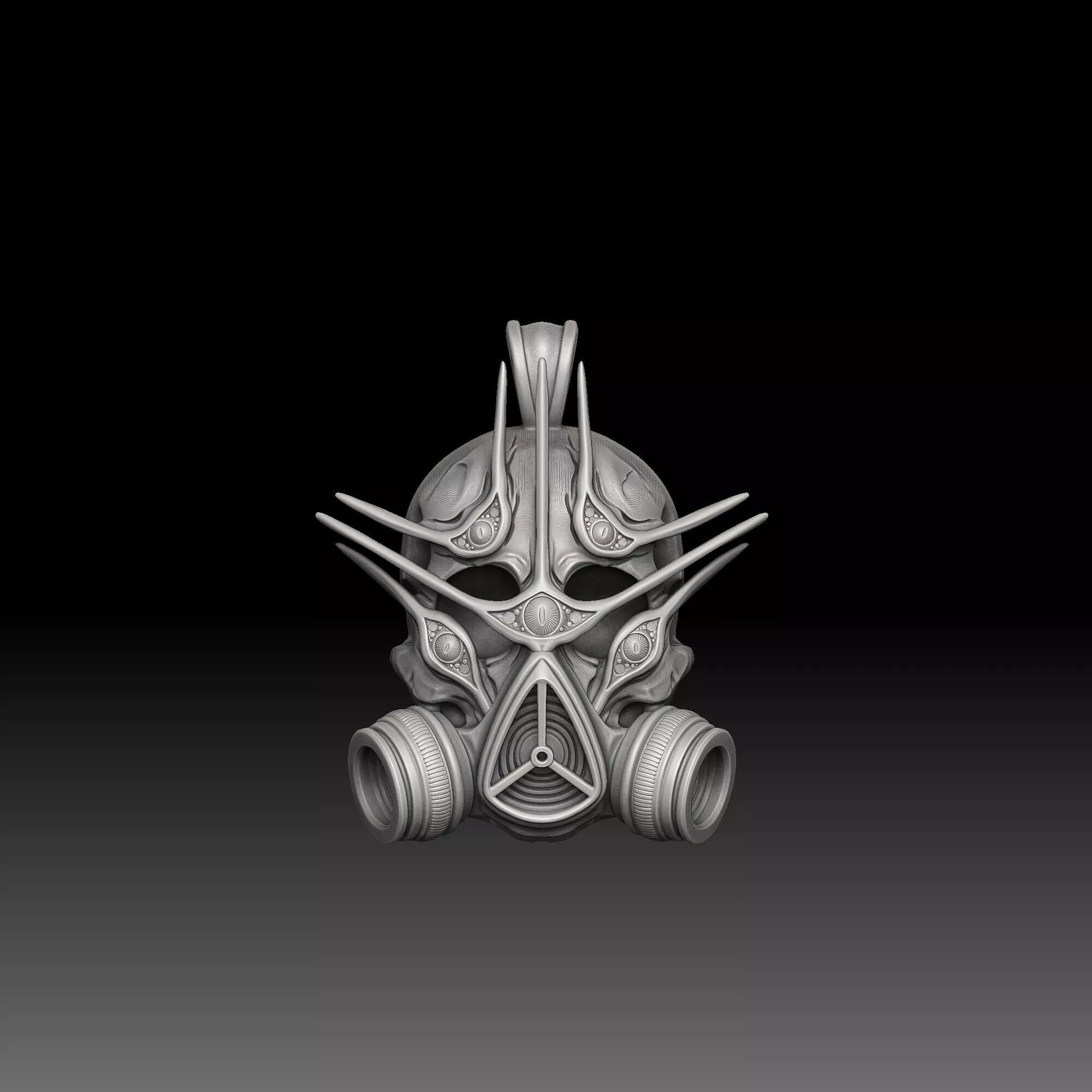 Masked Skull Designs - one inch pendant 3D print model