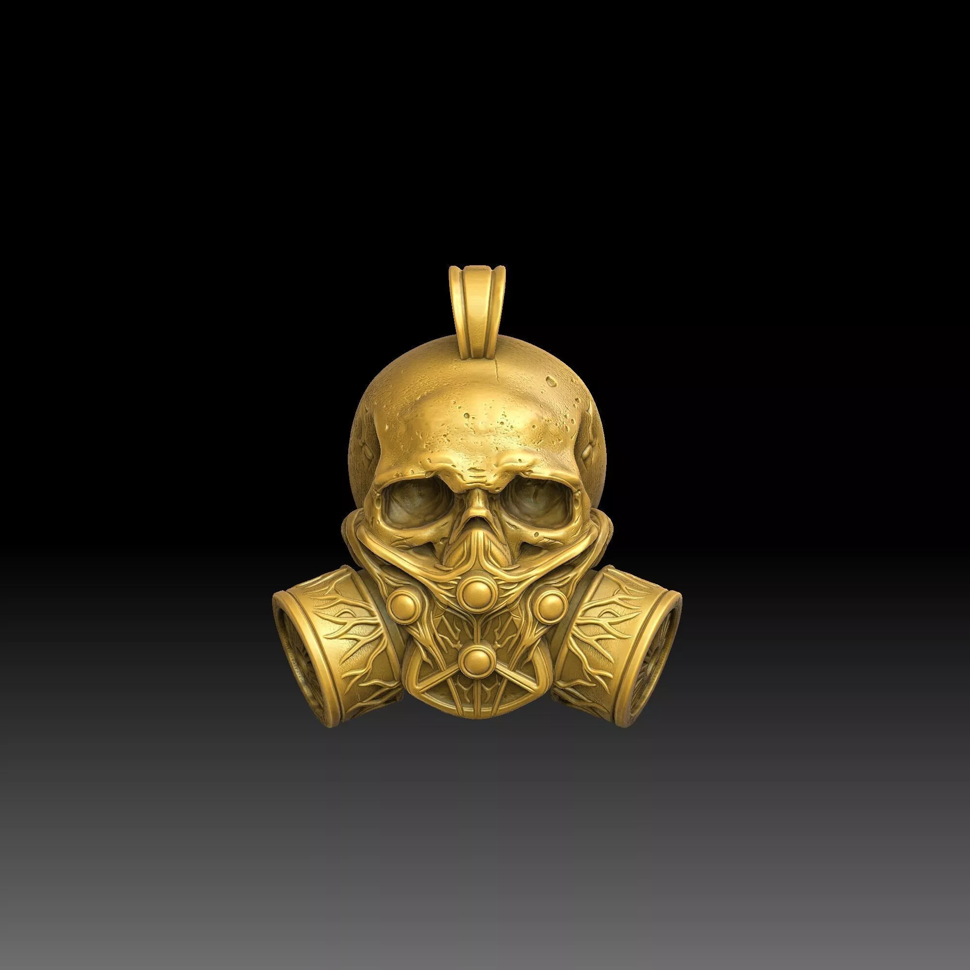 Masked Skull Designs - one inch pendant 3D print model