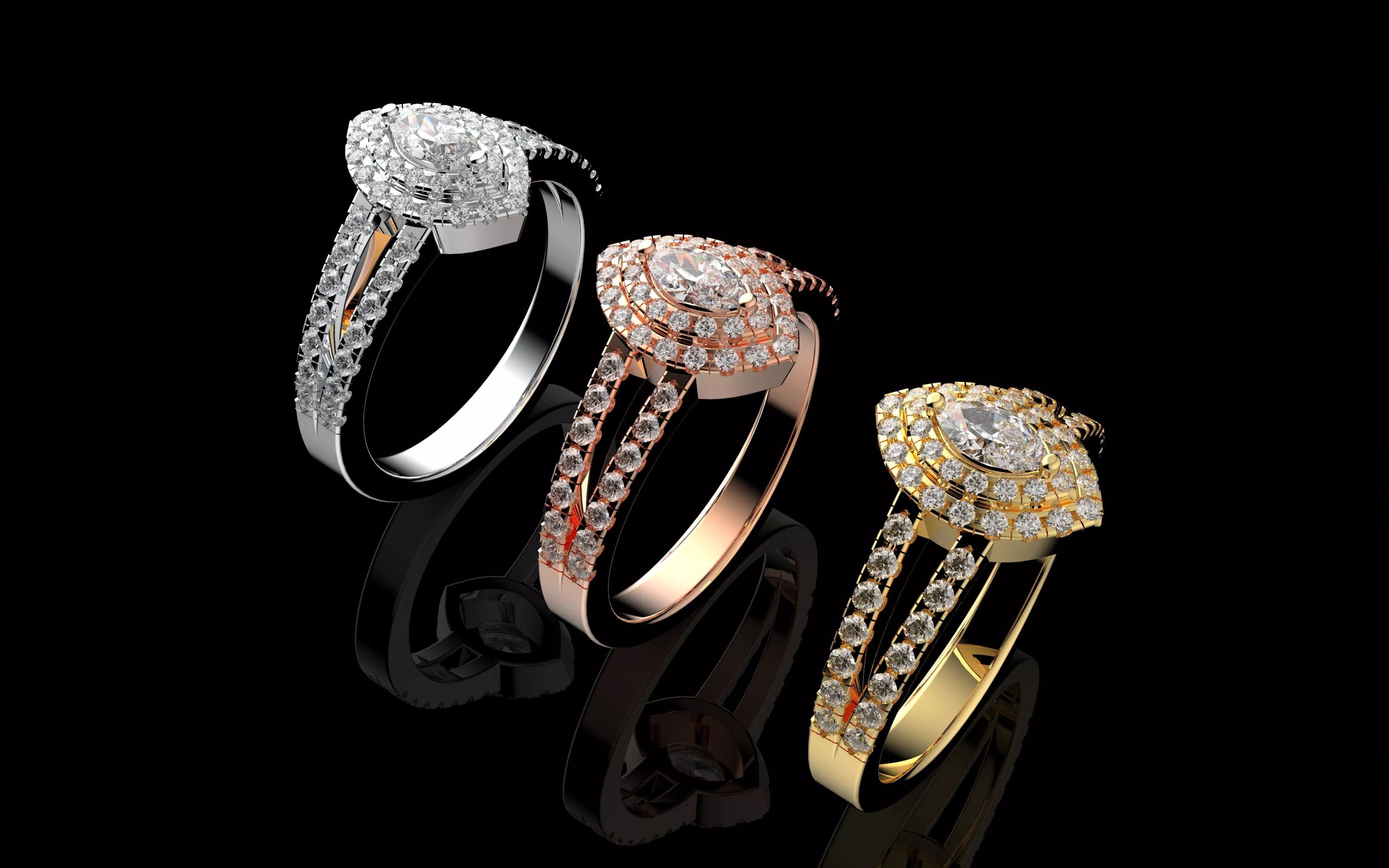 Elegant Ring 3dm STL Ready for Casting Model N1741 3D print model