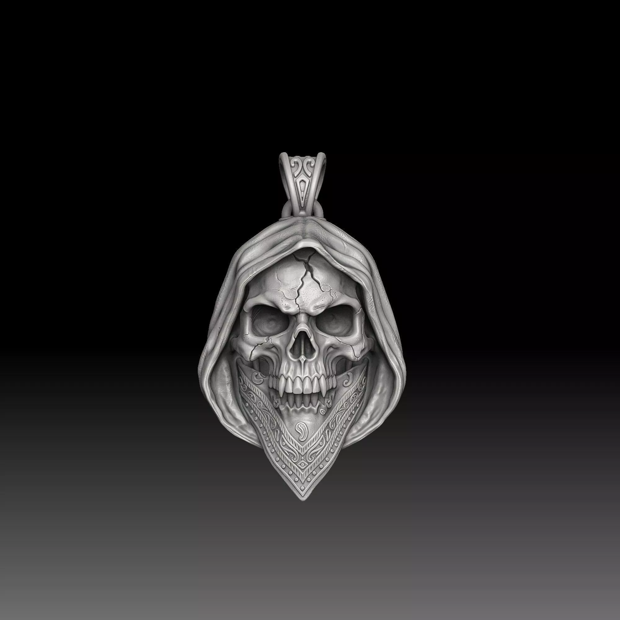 Masked Skull Designs - one inch pendant 3D print model