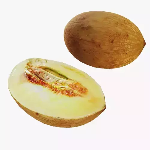 Melons lowpoly and 3dscan Low-poly 3D model