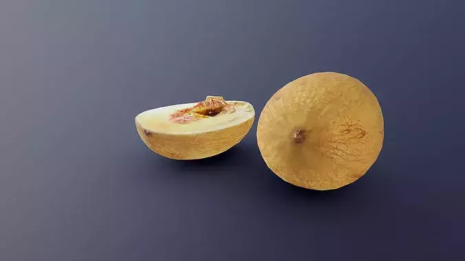 Melons lowpoly and 3dscan Low-poly 3D model 2
