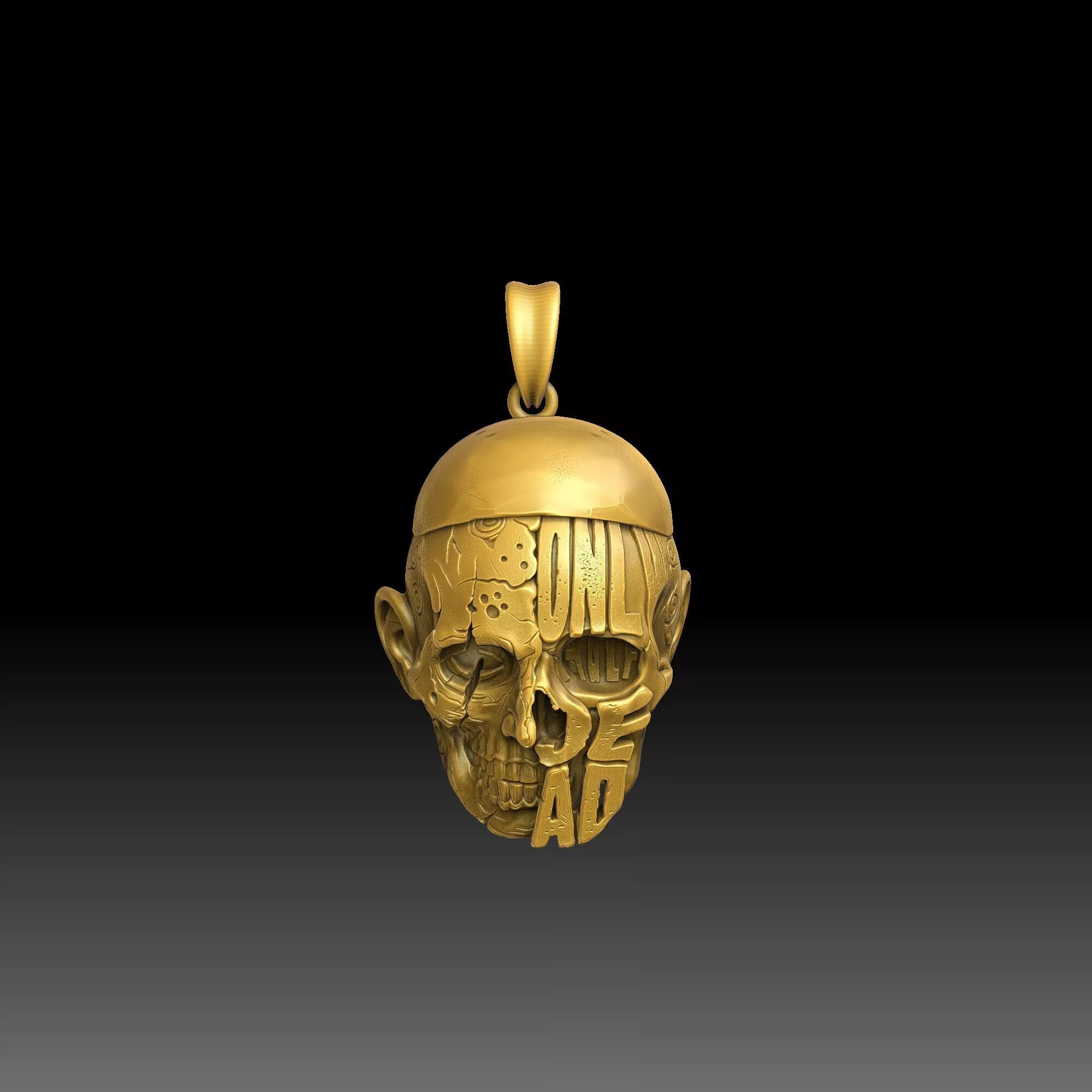 Masked Skull Designs - one inch pendant 3D print model